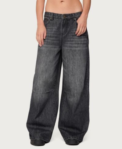 Женские широкие джинсы Edikted Skater Girl Washed Low Rise Baggy