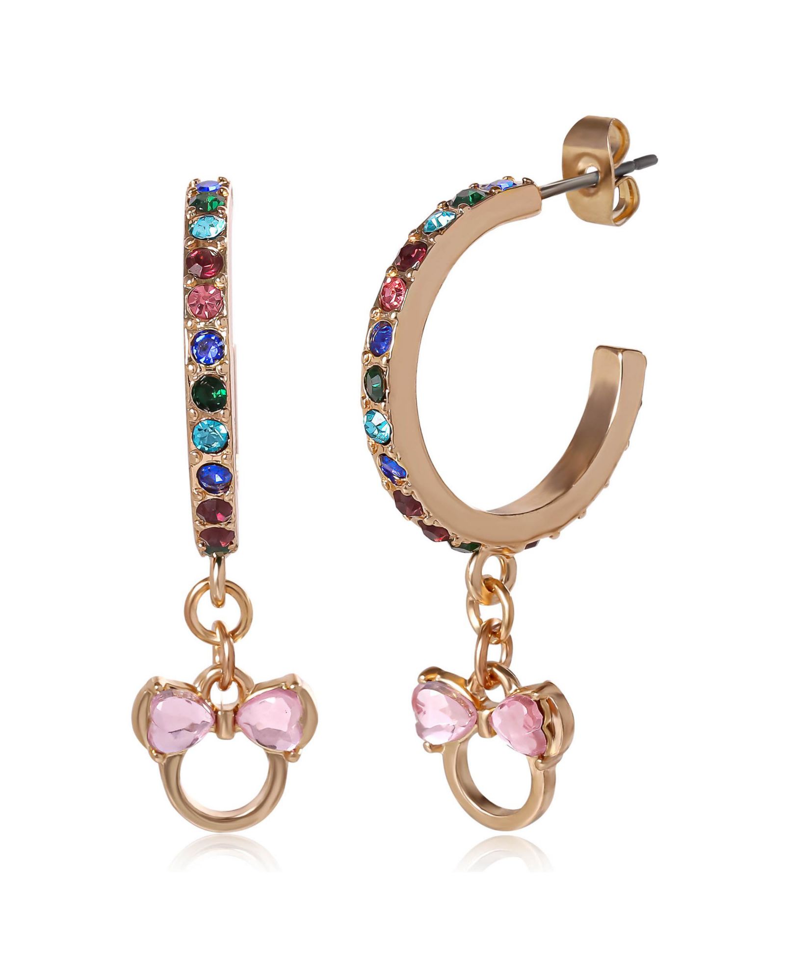 Серьги-кольца Disney Minnie Mouse Charm Dangle