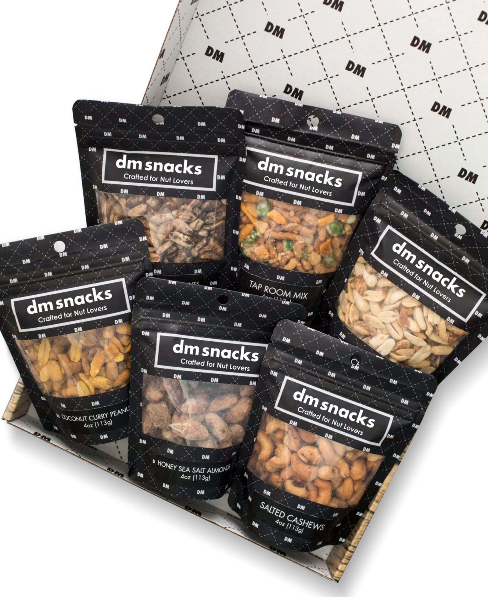 DM Snacks набор изысканных орехов Manly, 6 штук