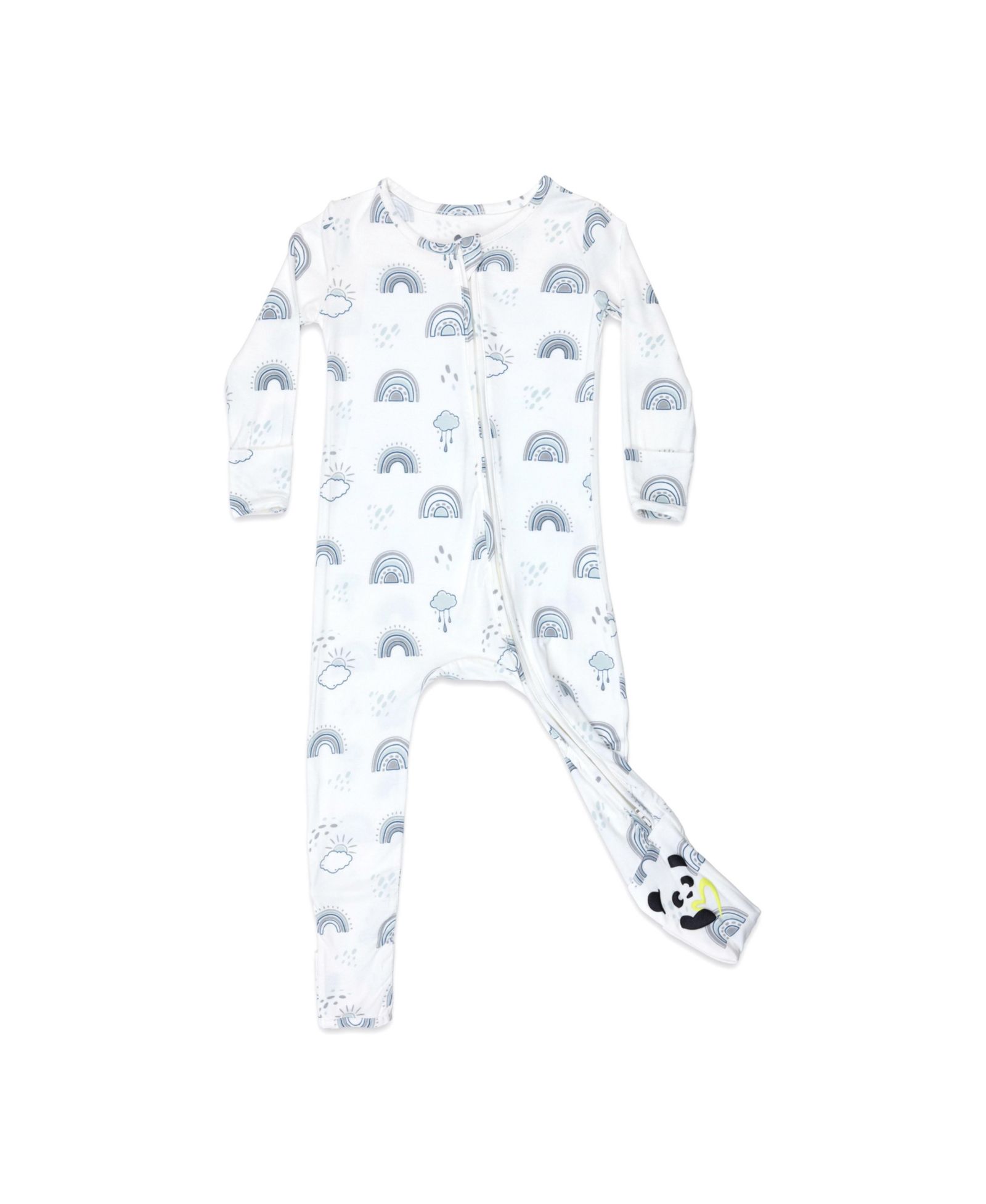 Bellabu Bear комбинезон для малышей Grey Rainbows Convertible Footie