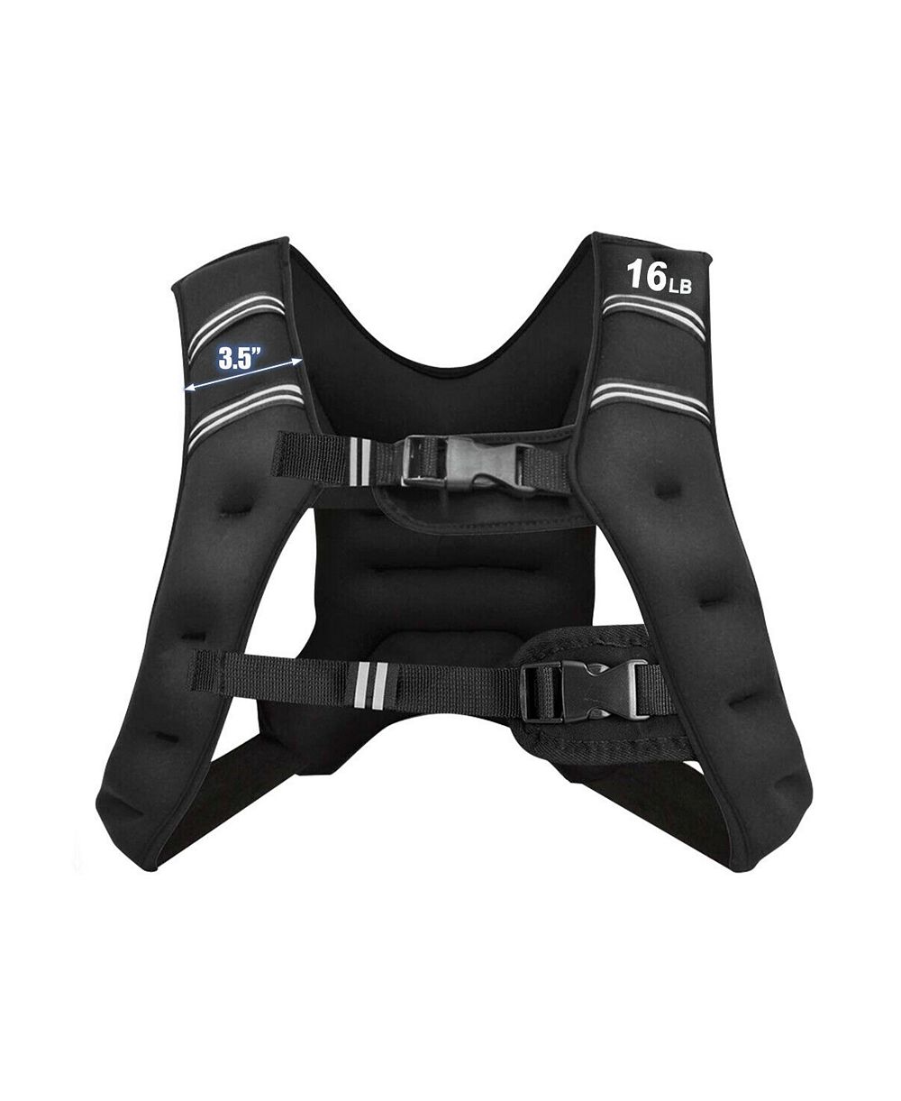 Workout Weighted Vest with Mesh Bag Adjustable Buckle-16 lbs
