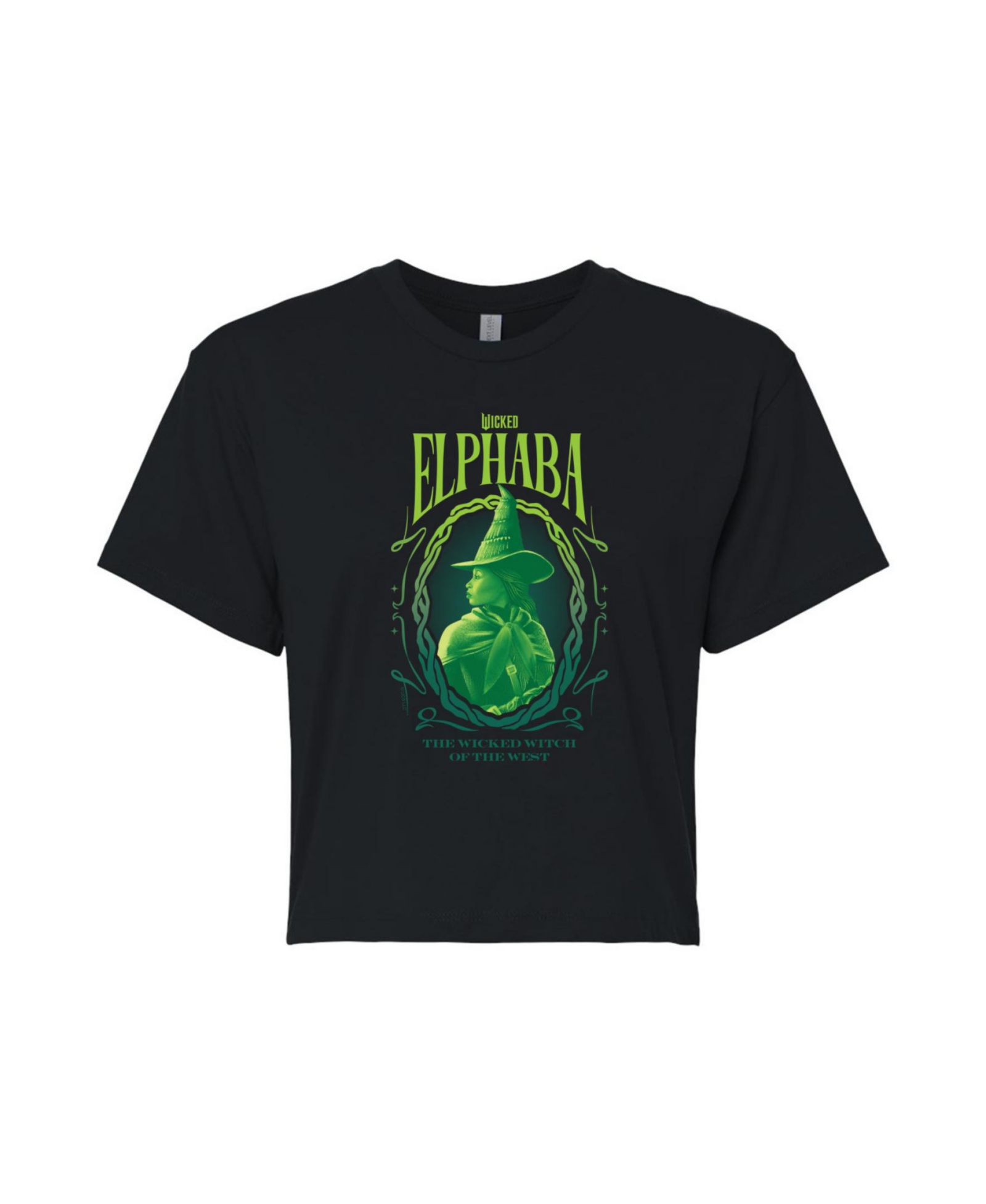 Кроп-футболка Hybrid Apparel Juniors Trendy Wicked Elphaba Graphic