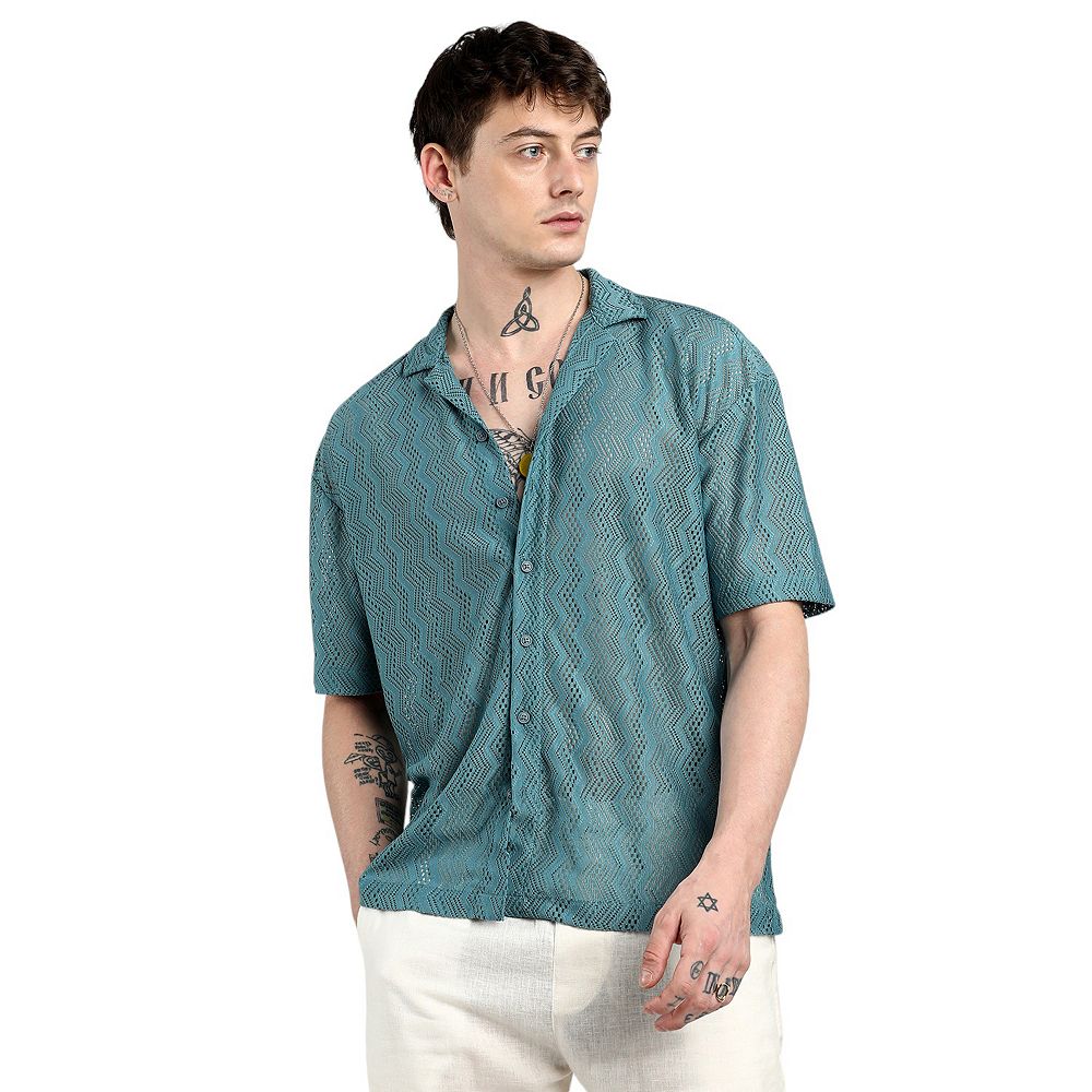 Мужская рубашка Campus Sutra Splash Check Oversized