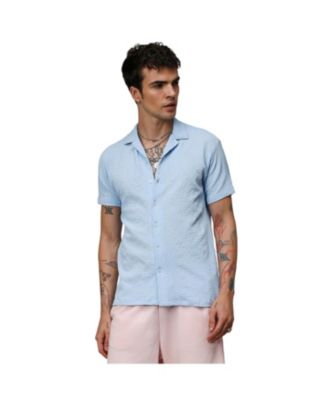 Men's Sky Blue Creased Shirt