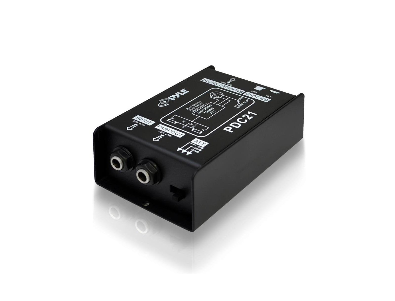Pyle PDC21 Passive DI Box 1/4" to XLR