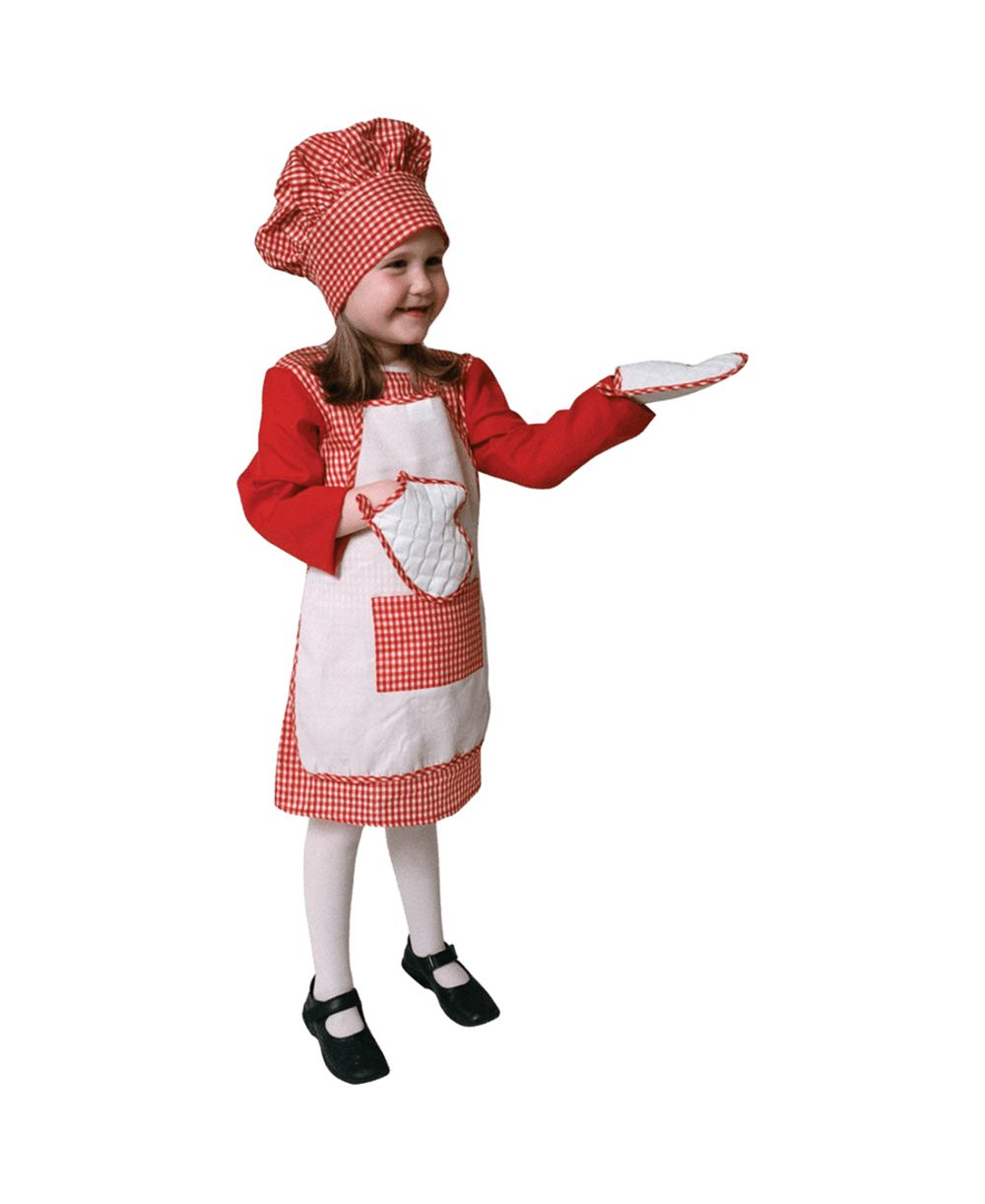 Dress Up America костюм шеф-повара Red Gingham Детский для девочек
