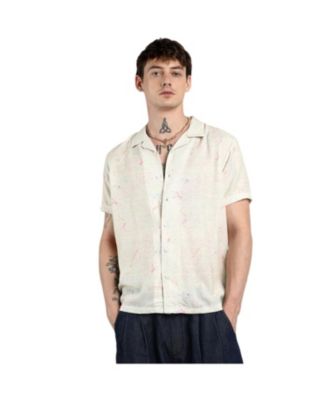 Men's Off-White Heathered Drawn Shirt