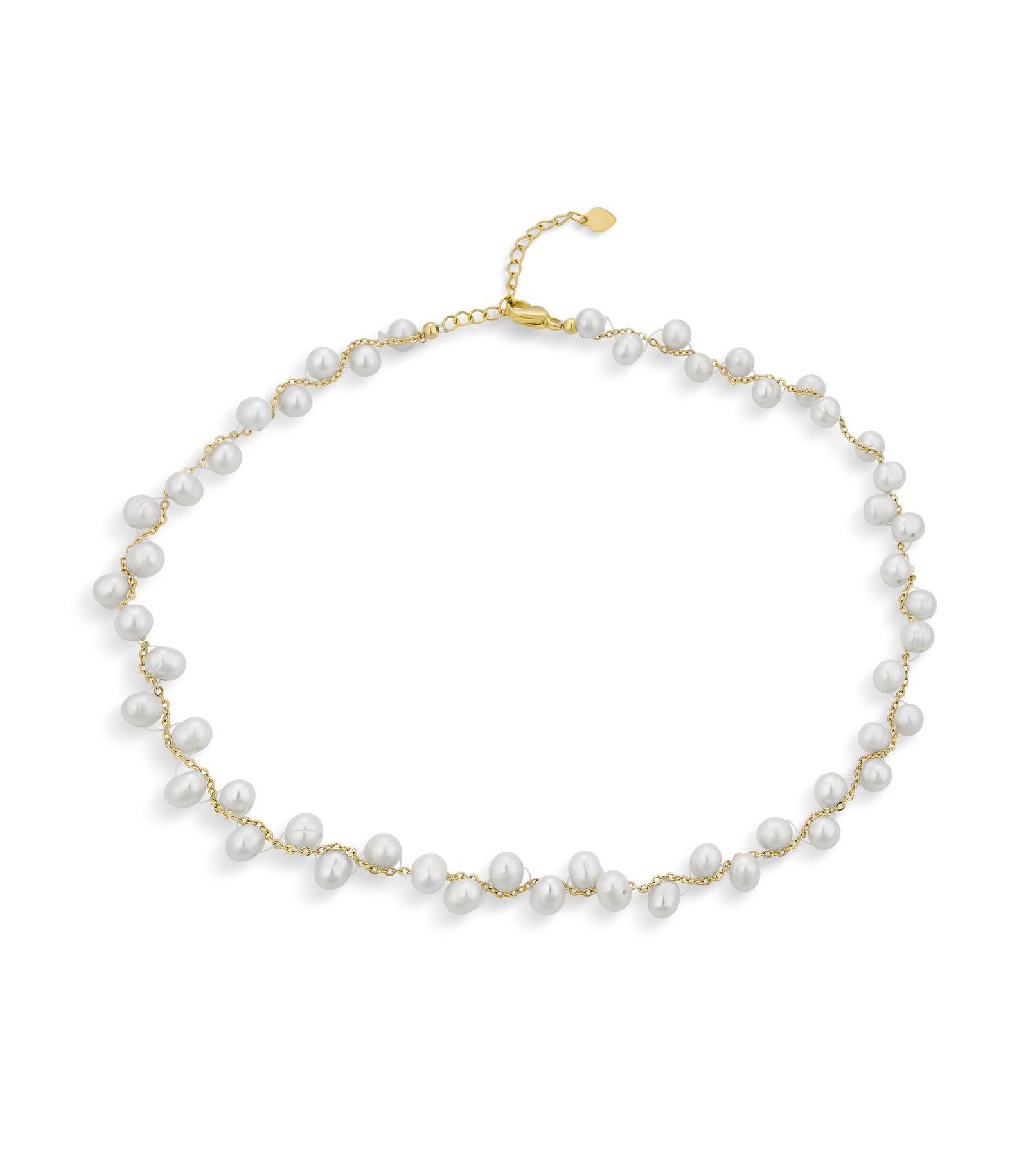 Ожерелье-чокер Bling Jewelry из белого культивированного барочного жемчуга с регулировкой