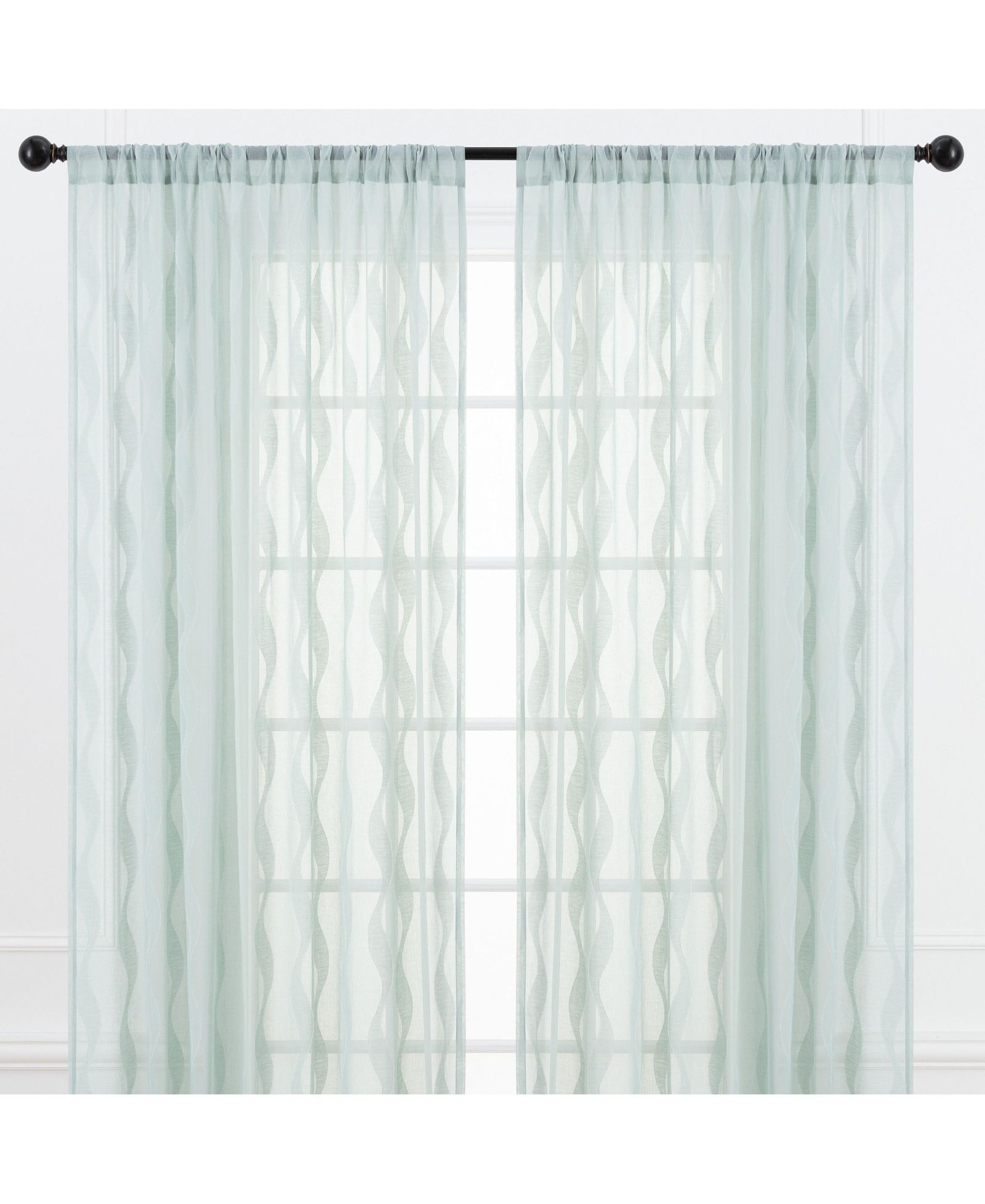 Прозрачные шторы Chanasya Premium Waves Voile Sheer, 2 панели, 52" x 108"