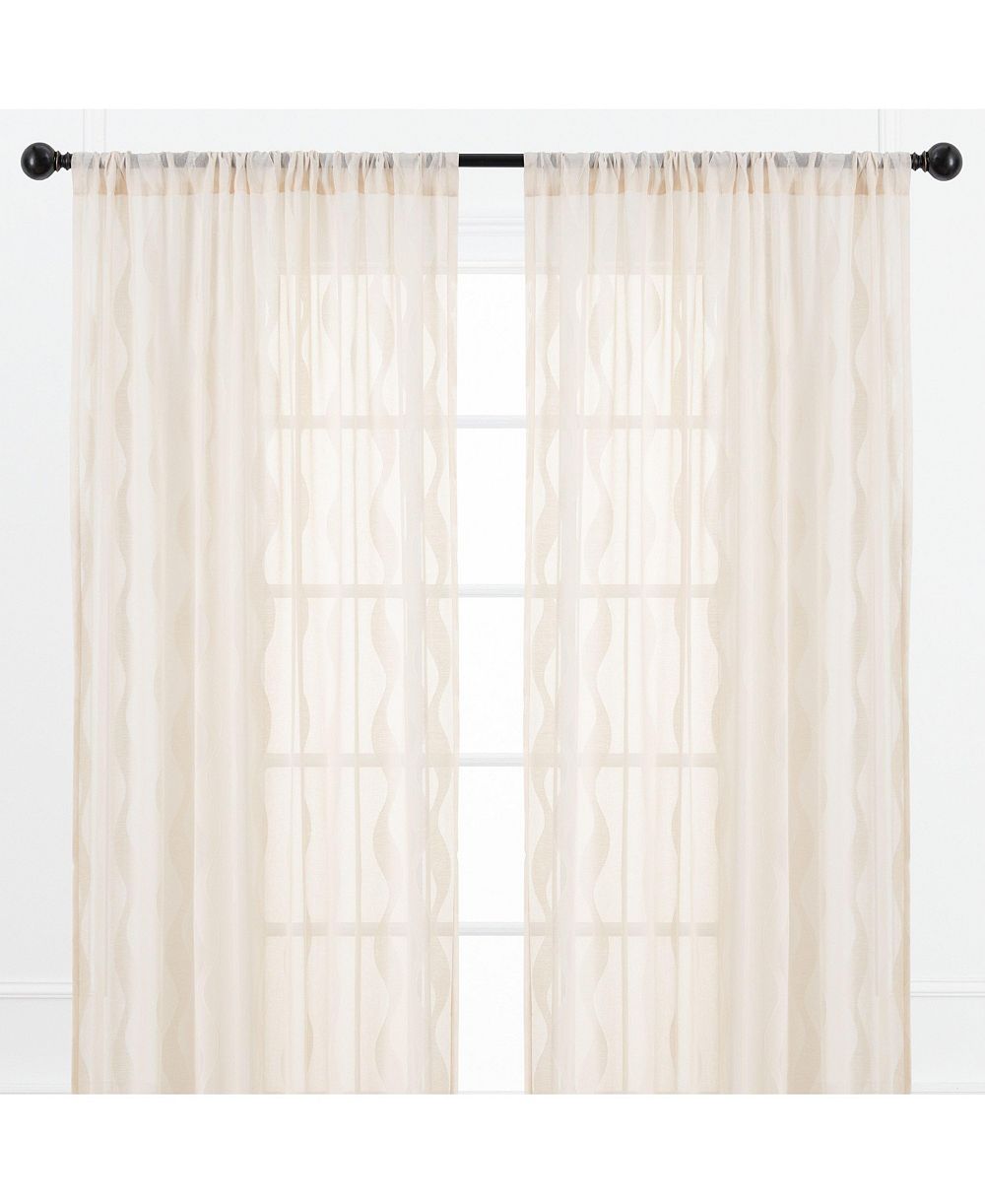 Прозрачные шторы Chanasya Premium Waves Voile, 2 панели, 52" x 96"