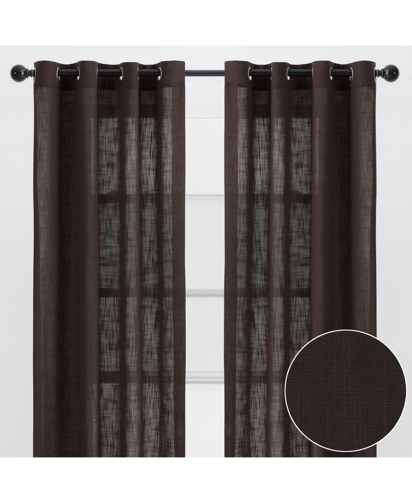Шторы Chanasya 2 Panel Soft Textured Semi Sheer Light Filtering Grommet Curtains