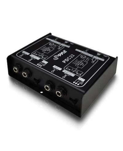 Аудиобокс Pyle Premium Dual Direct Injection с 1/4" Instrument to Balanced & Unbalanced XLR