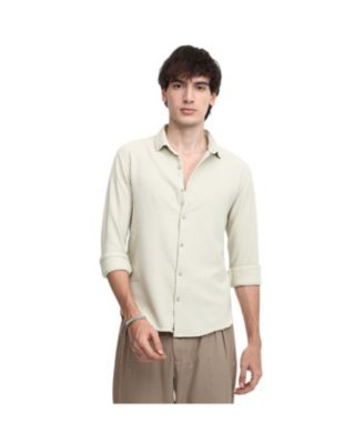 Campus Sutra Мужская рубашка с микротекстурой Cubic, цвет Butter Yellow