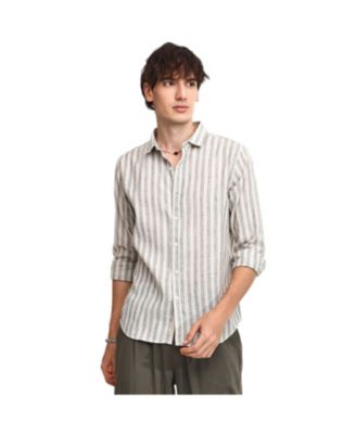 Мужская рубашка Campus Sutra Moon Grey Heathered-Stripe