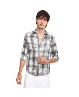 Мужская рубашка Campus Sutra Moon Grey Splash Check