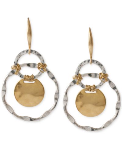 Серьги Robert Lee Morris Soho Two-Tone Wire-Wrapped Orbital Circle Drop