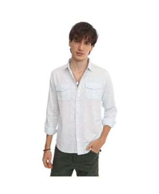 Мужская рубашка Campus Sutra Baby Blue Solid Utility