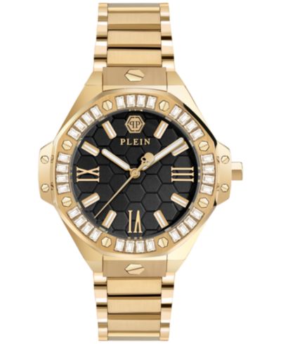 Philipp Plein Женские часы Lady Royal Crystal Gold Ion Plated Stainless Steel 39mm