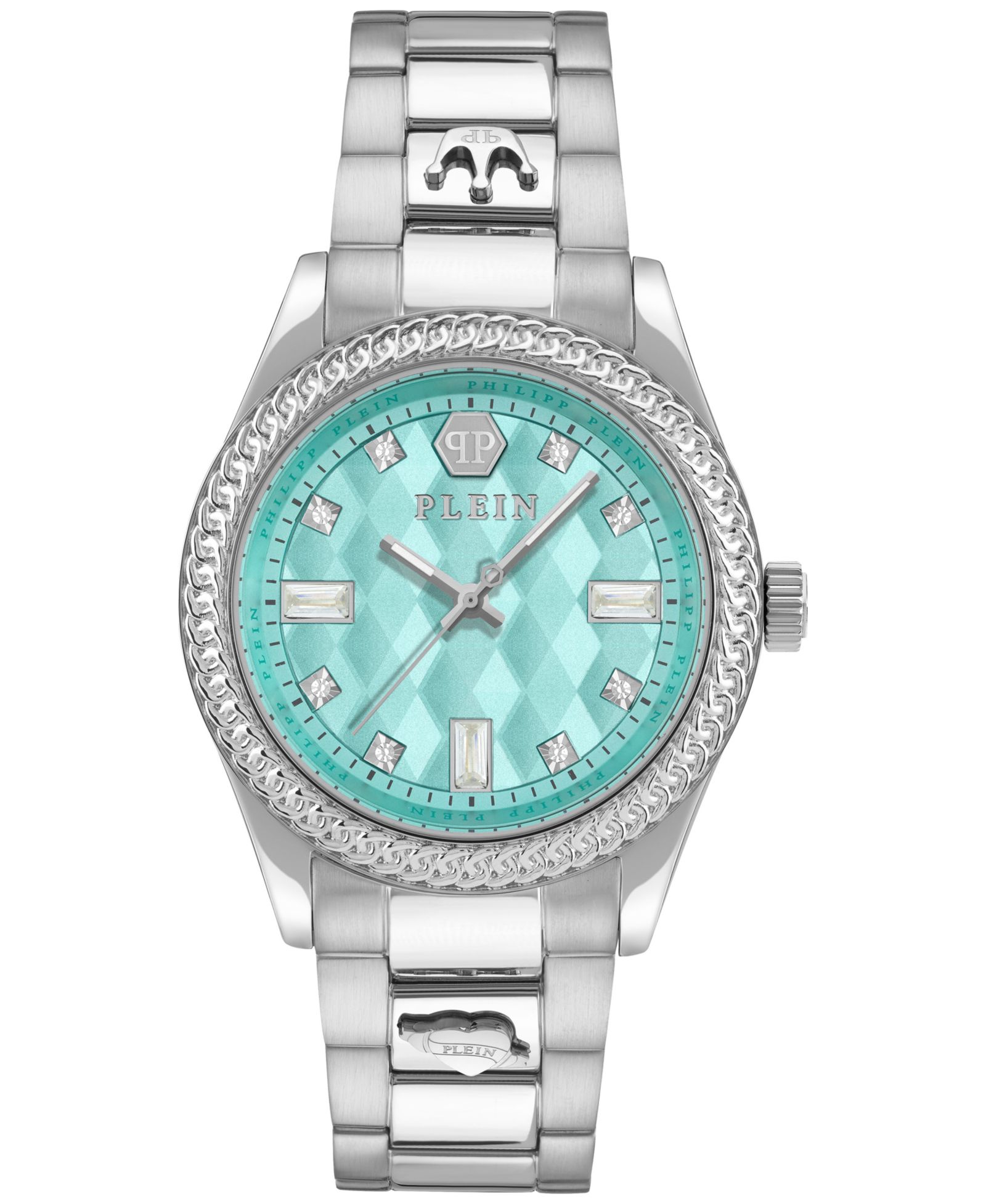 Женские часы Philipp Plein Queen Crystal Stainless Steel Bracelet 38mm