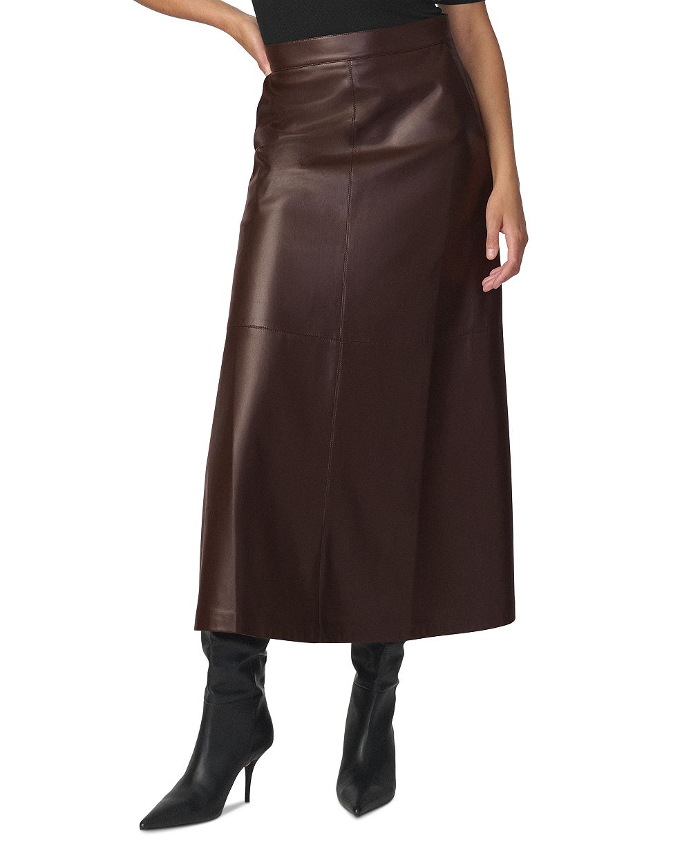 Joe's Jeans Women's Tavi High-Waisted Faux-Leather Midi Skirt
