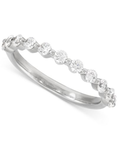 Кольцо IGI Certified Lab Grown Diamond Band в белом золоте 14k
