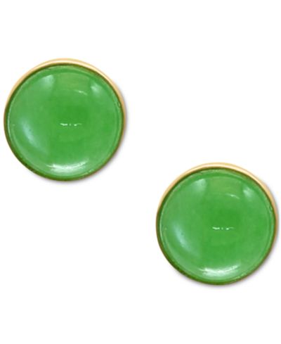 EFFY® Dyed Jade Stud Earrings in 14k Yellow Gold