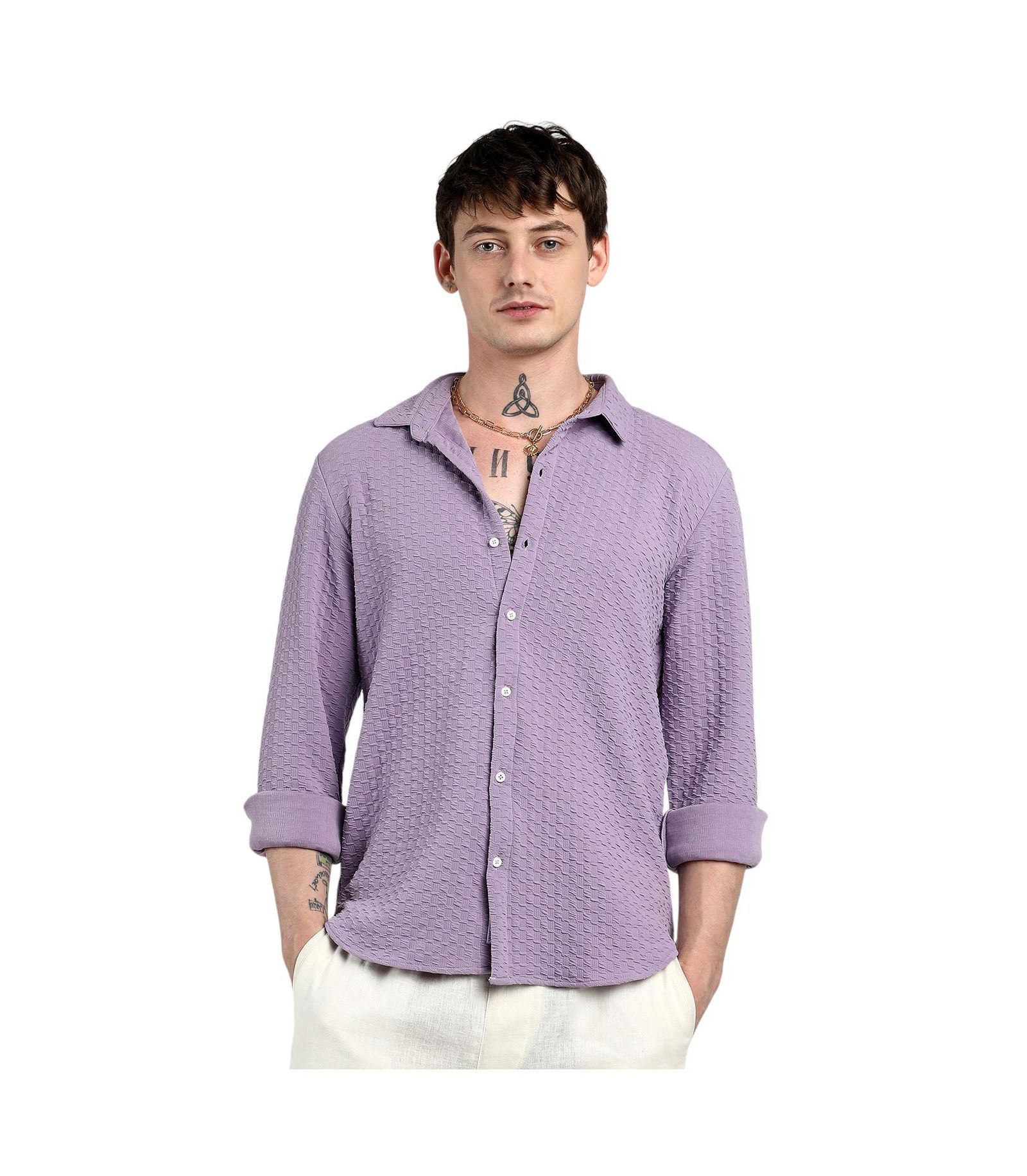 Men's Lilac Ripple Box Shirt