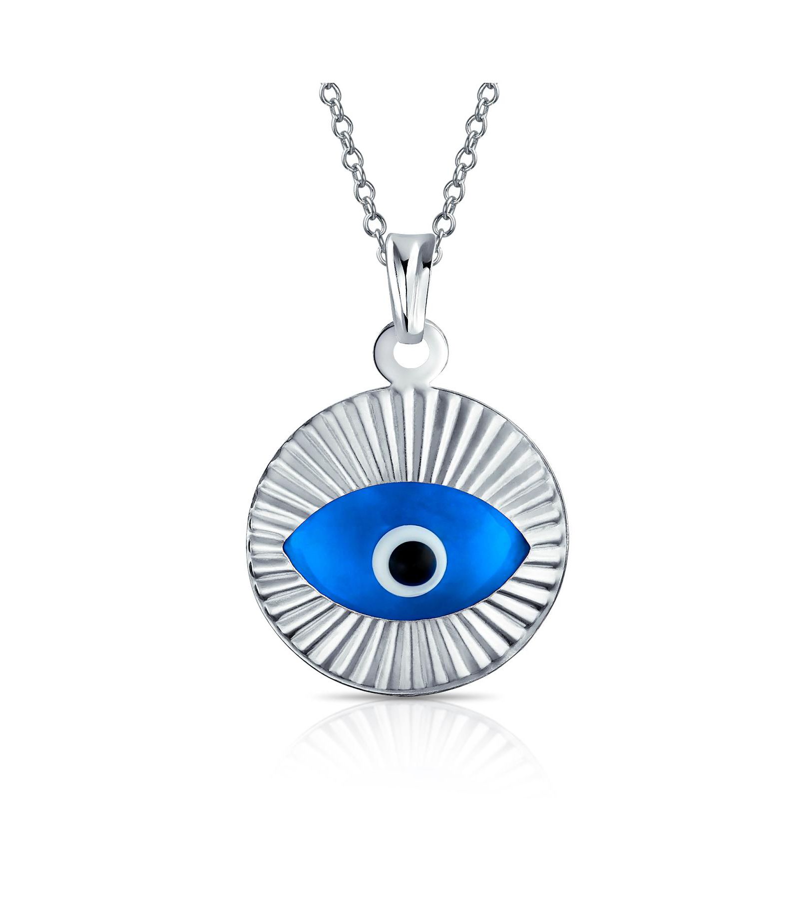 Bling Jewelry турецкий амулет оберег в виде глаза, кулон из стерлингового серебра с позолотой Rose Gold