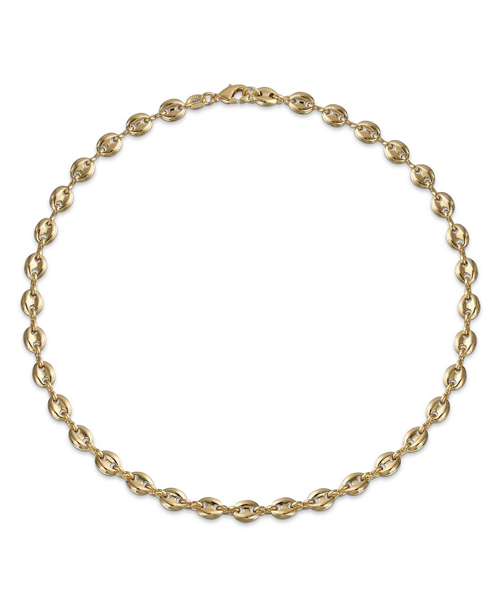 Bling Jewelry золотая цепочка-чокер с морским якорем, 6MM, 15Inch