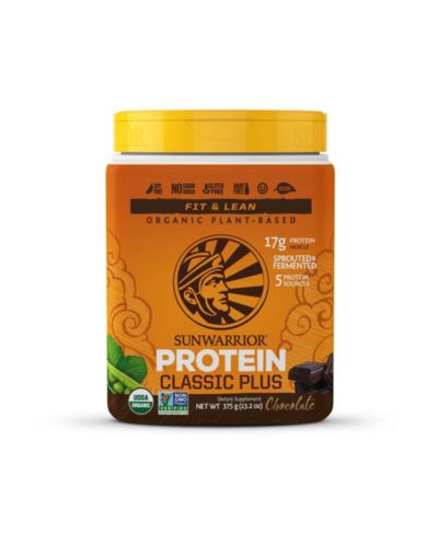 Sunwarrior Classic Plus Protein Powder, Sunwarrior, Plant-Based Protein, Chocolate Flavor, 375gm (15 Servings)