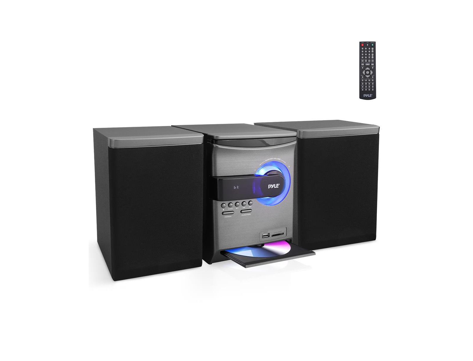 Pyle Home Stereo Shelf System Bluetooth CD Player FM Radio Speaker