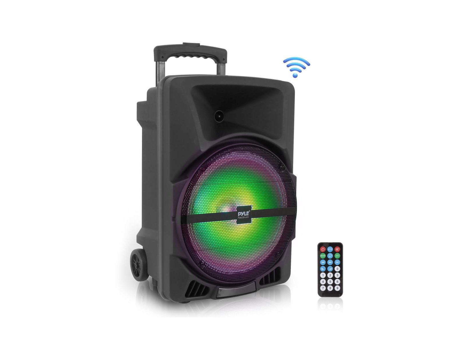 Портативная колонка Pyle с Bluetooth, LED подсветкой и аккумулятором, 1200 Watt