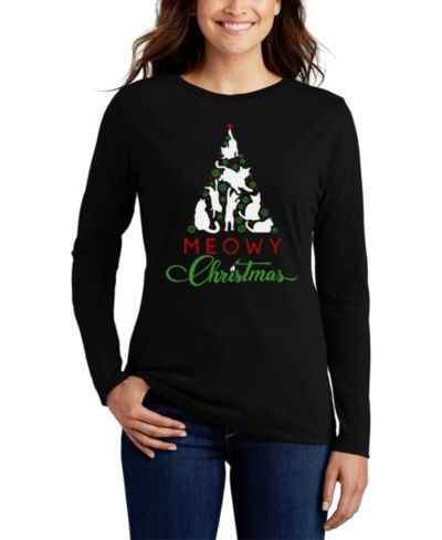 Женская футболка LA Pop Art Meowy Christmas Tree
