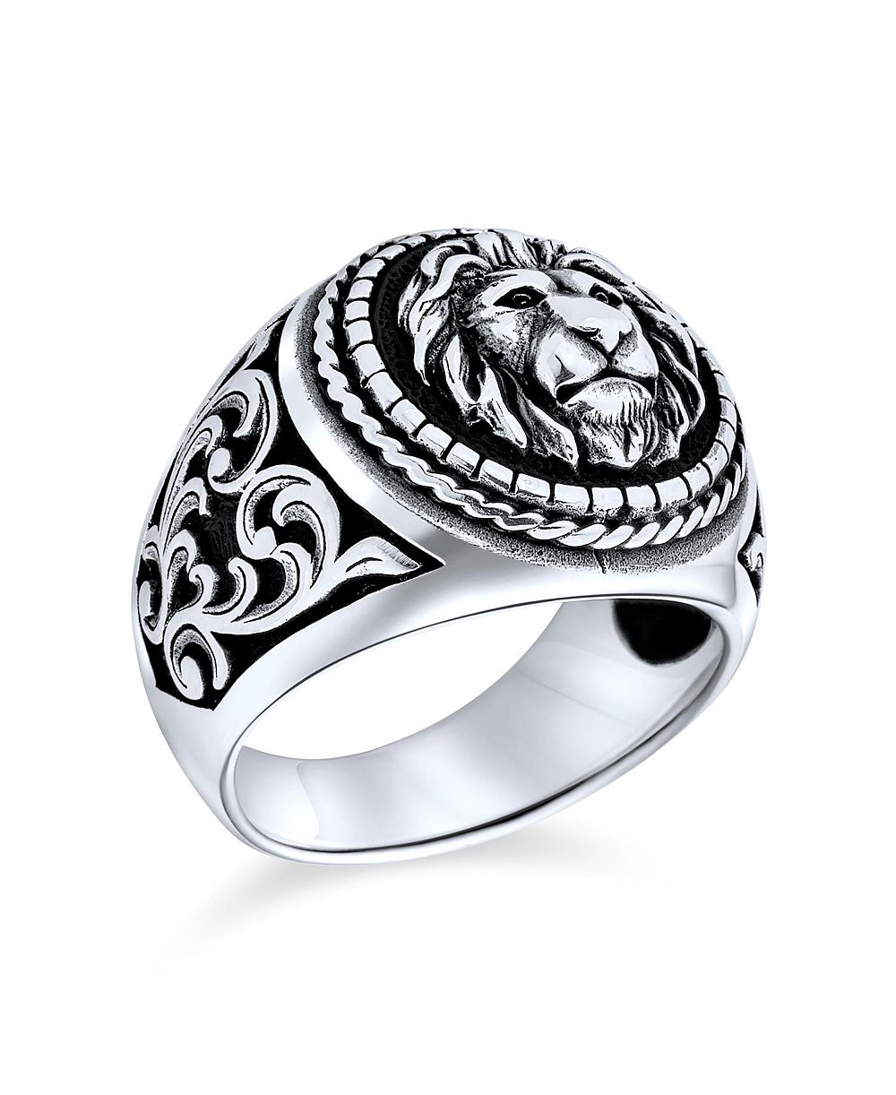 Кольцо Bling Jewelry Big Jungle Ape Gorilla Head Signet.925 Sterling