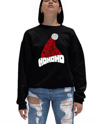 LA Pop Art Women's All I Want for Christmas is You Word Art Crewneck Sweatshirt