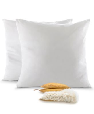 Cheer Collection Natural Kapok 2-Pack Pillow Inserts, 28" x 28"