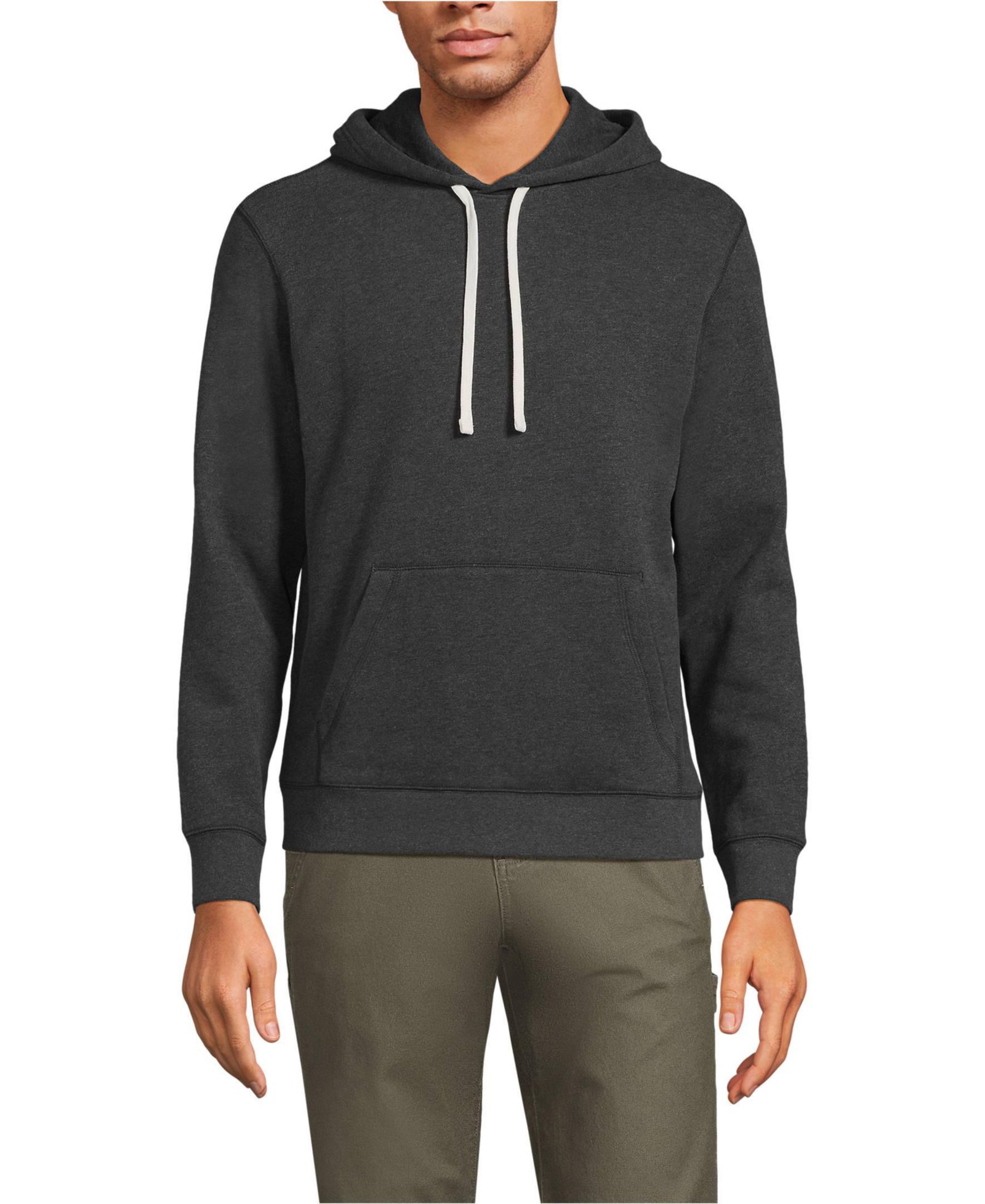 Lands' End Men's Long Sleeve Serious Sweats Pullover Hoodie Sweatshirt