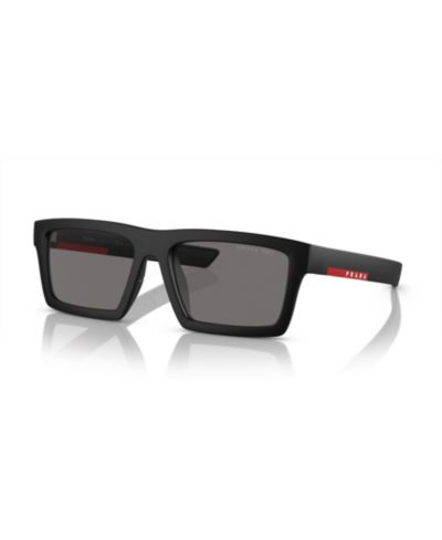 Мужские прямоугольные поляризованные солнцезащитные очки Prada Linea Rossa, PS 02ZSU
