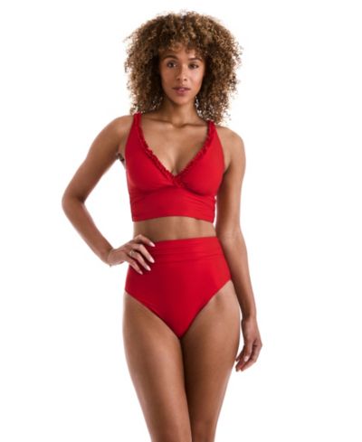 Mimi Flamingo Women's Sonny Ruffle-Neck Midkini