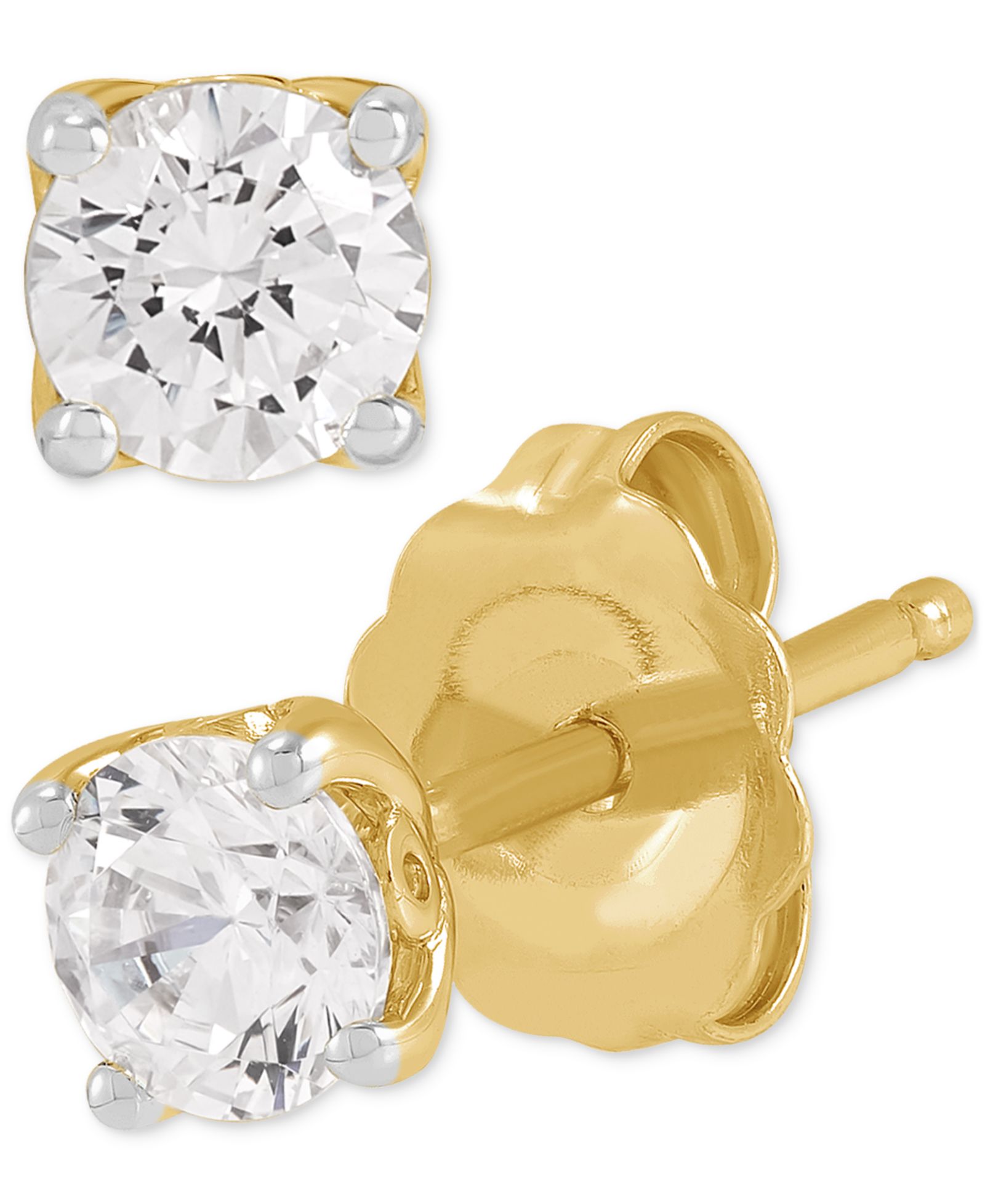 IGI Certified Lab Grown Diamond Stud Earrings (1/2 ct. t.w.) in 14k White or Yellow Gold