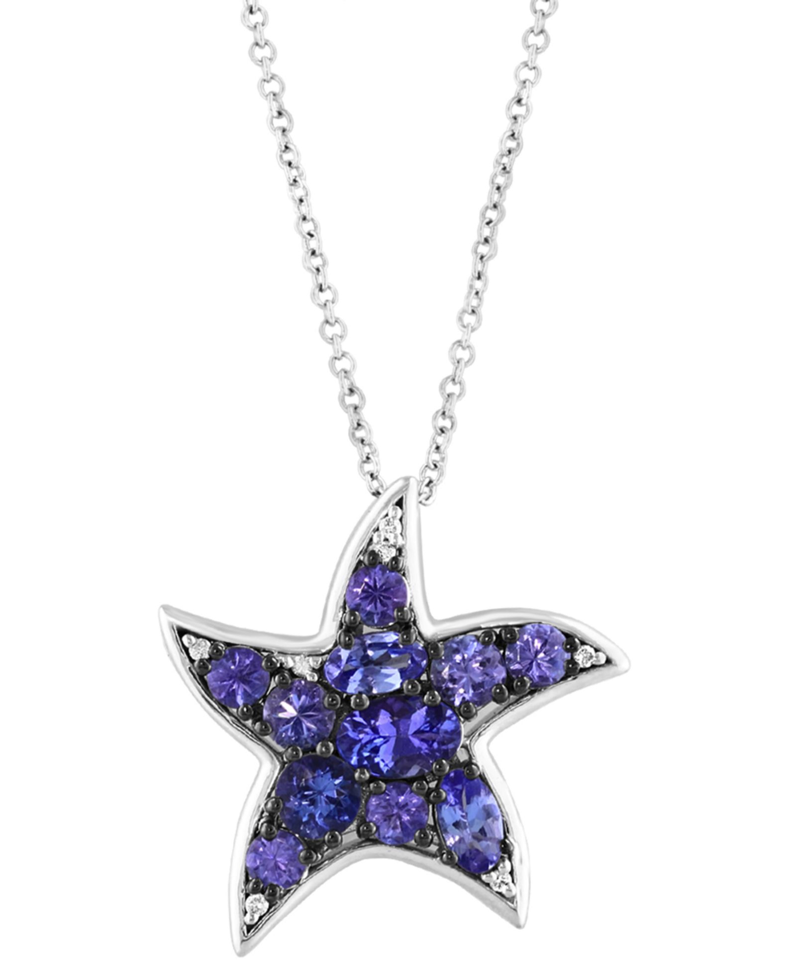 Подвеска-колье EFFY® Tanzanite (2-1/20 ct. t.w.) & Diamond Accent Starfish в серебре