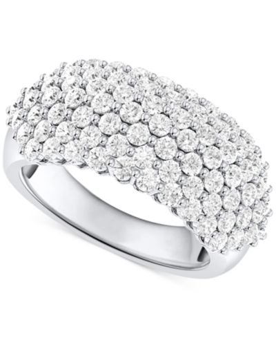 Полоска с бриллиантами Forever Grown Diamonds Lab-Grown Diamond Pavé Band (2 ct. t.w.) из стерлингового серебра или позолоченного стерлингового серебра