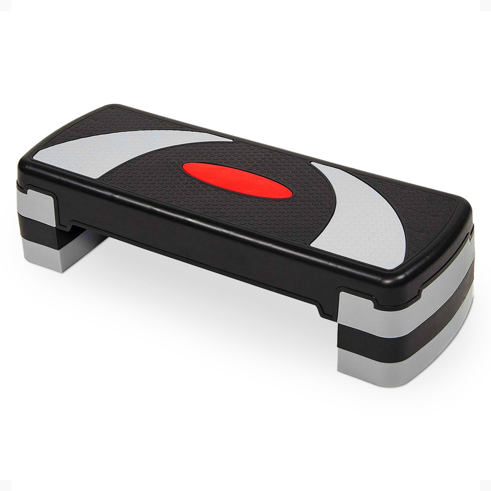 BalanceFrom Fitness Adjustable Workout Aerobic Step Platform Trainer, Gray/Black
