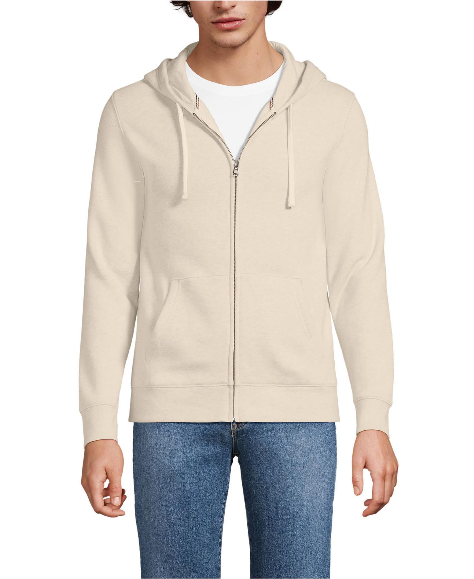 Lands' End Men's Long Sleeve Serious Sweats Full Zip Hoodie