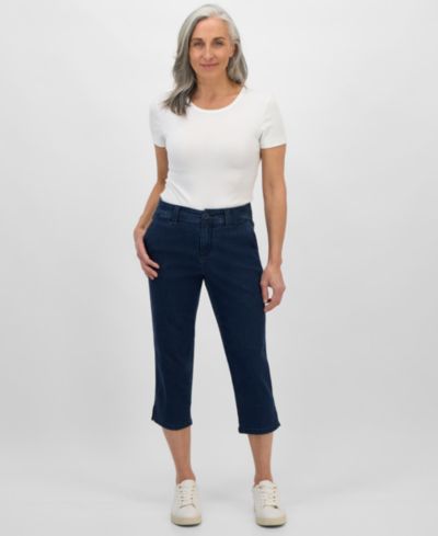Style & Co Petite Mid-Rise Comfort Waist Capri Pants, Exclusively at Macy's