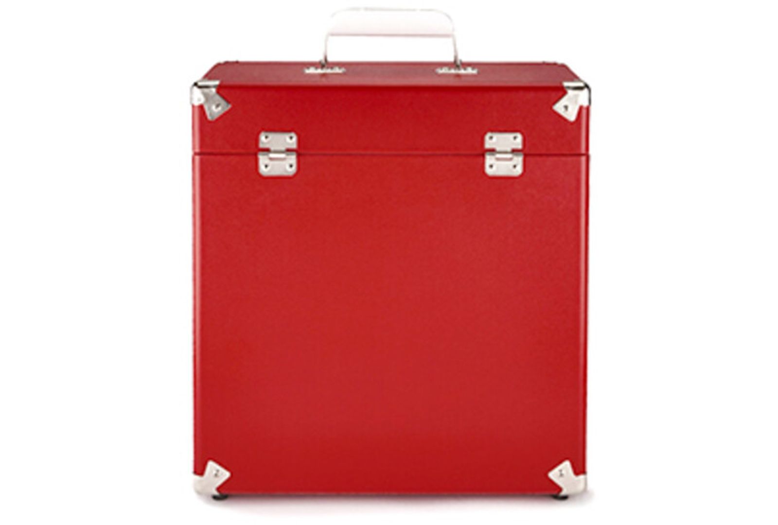 GPO Retro SWB18RED 12"  Vinyl Record Case 35 Count Capacity with Removable Lid