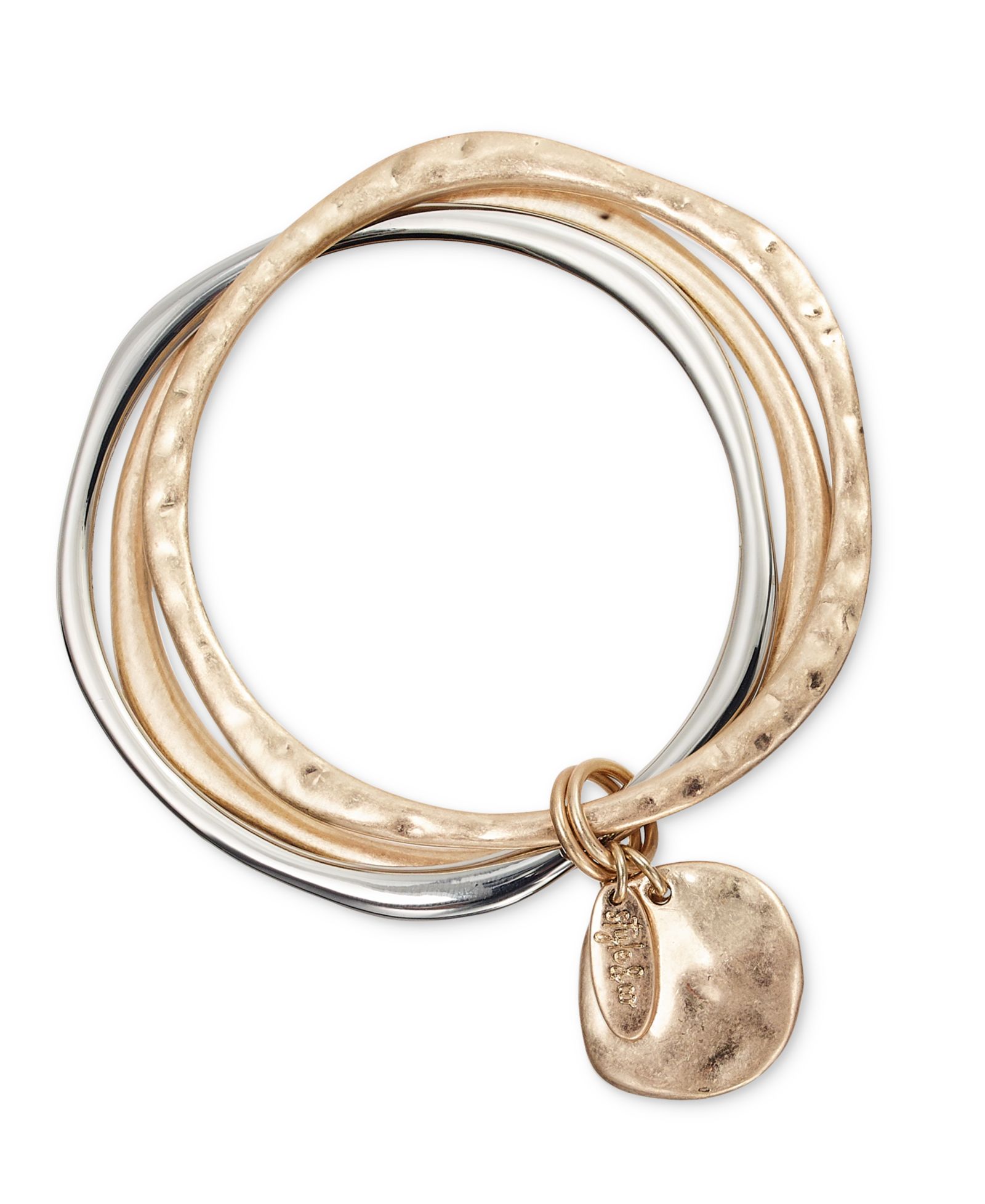 Комплект из 3-х браслетов Style & Co Two-Tone Sculptural Bangle