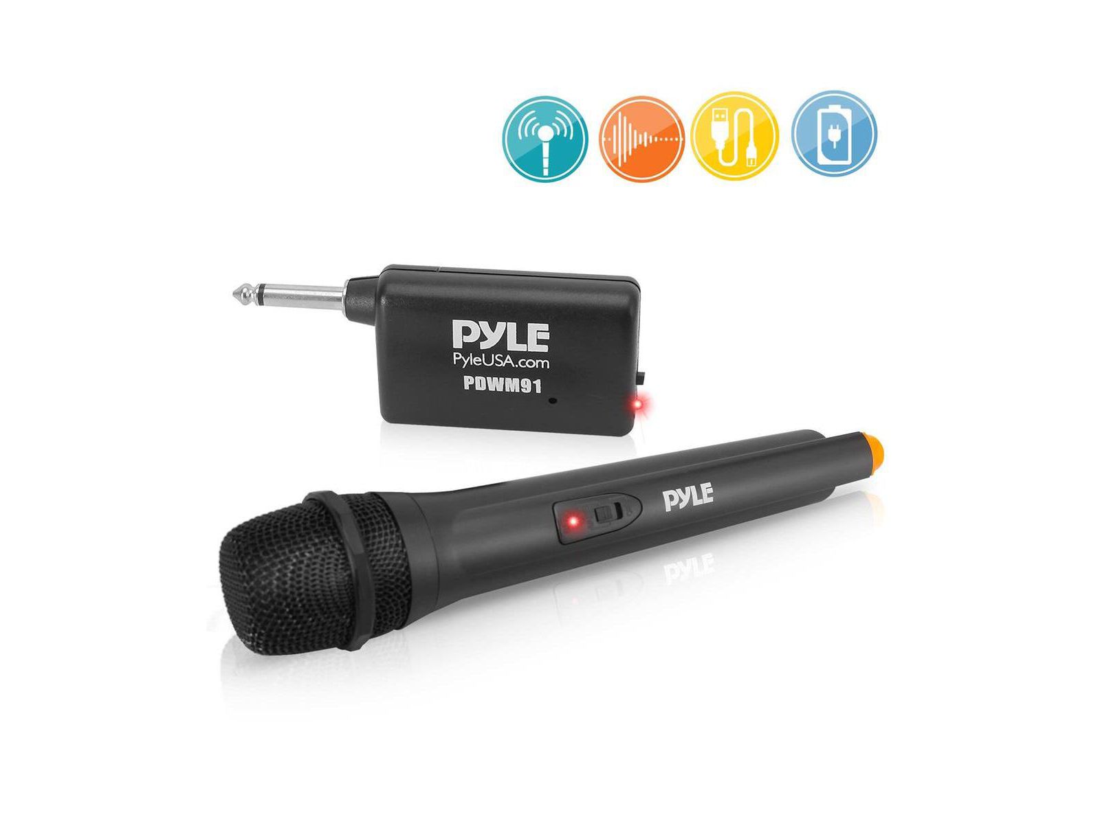 Pyle VHF Wireless Handheld Microphone Adapter System