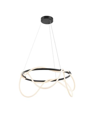Lisette Contemporary Minimalist 360 Adjustable Silicone Neon Rope Dimmable Integrated LED Chandelier