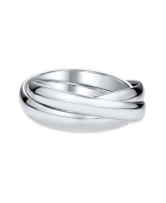 Bling Jewelry Простое обручальное кольцо Russian Triple Rolling из.925 Sterling Silver